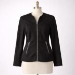 Ricki’s Women Black Zip-Up Jacket XXL TTG Stretch Like New