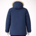 Tommy Hilfiger Denim Men’s Navy Winter Parka Jacket Faux Fur Hood Size XL - Image 2