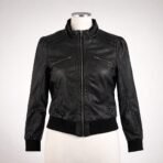 Miss London Black Faux Leather Jacket Women’s 2X Zip Up