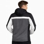 CSG Full Zip Hooded Jacket Men’s Medium Black Gray White – Like New - Image 2