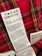 Levi’s Red Plaid Zip Up Hooded Flannel Shirt Jacket Men’s L Like New - Image 7