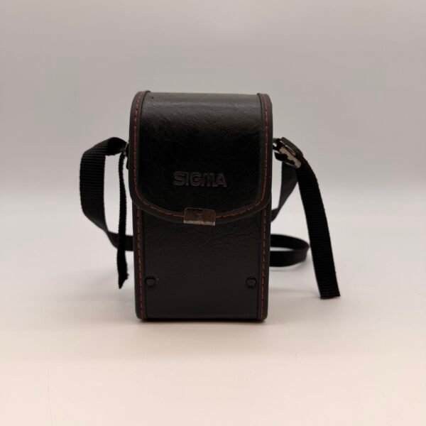 Vintage SIGMA Camera Case Black Faux Leather w Strap 1980s