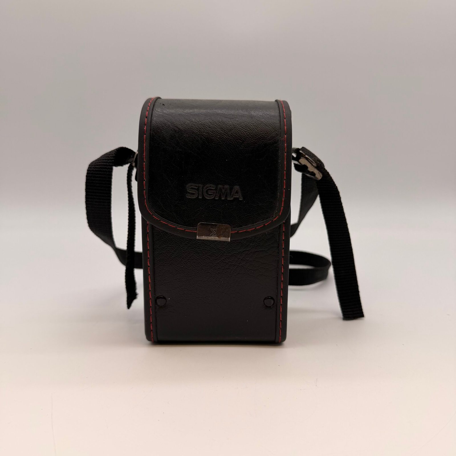 IMG_3646 Vintage SIGMA Camera Case Black Faux Leather w Strap 1980s - Image 1