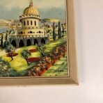 Vintage Israeli Landscape Painting Signed Hebrew Art Framed Mid Century - Image 3