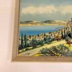 Vintage Israeli Landscape Painting Signed Hebrew Art Framed Mid Century - Image 4