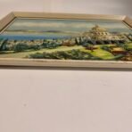 Vintage Israeli Landscape Painting Signed Hebrew Art Framed Mid Century - Image 7