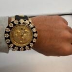 Techno Master Diamond Accent Watch 22mm Black Rubber Strap Stainless Steel Case - Image 2