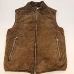 Massimo Dutti Men’s Quilted Vest Brown Size M Full Zip Puffer Gilet