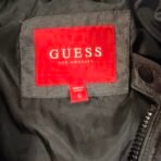 GUESS Men’s Quilted Zip-Up Jacket Gray Black Size Small - Image 3