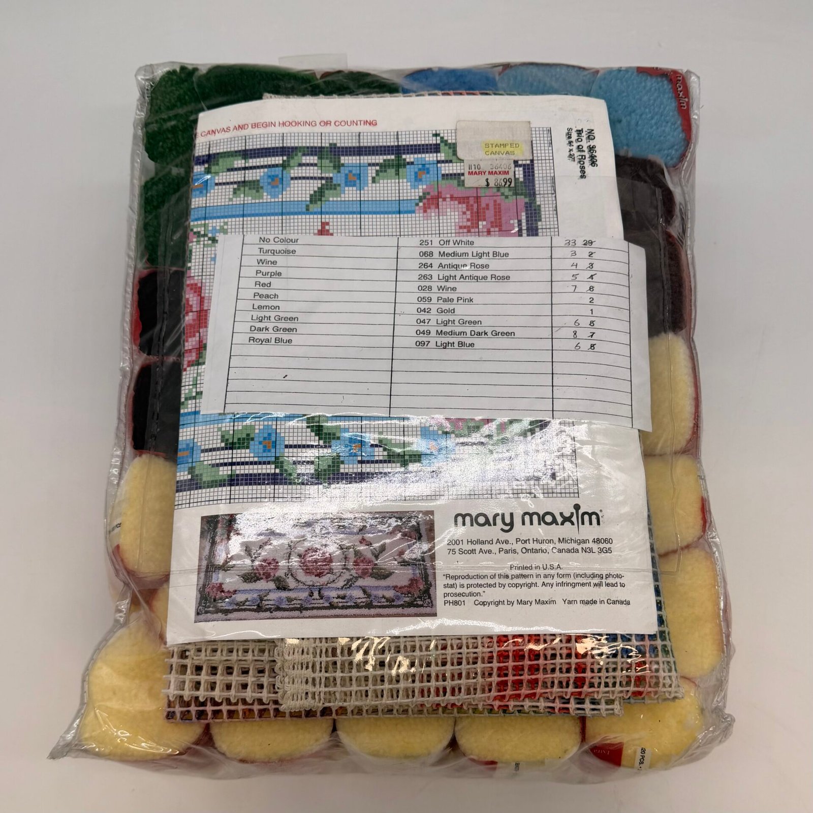 IMG_4693 Mary Maxim Latch Hook Rug Kit Premium Rug Yarn Canvas Pattern - Image 1