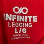 Infinity Red Leggings Women’s Stretch Athletic Pants Size L New - Image 5