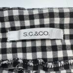 S.C.& Co Gingham Check Stretch Pants Size 4 Black White , Like New - Image 6