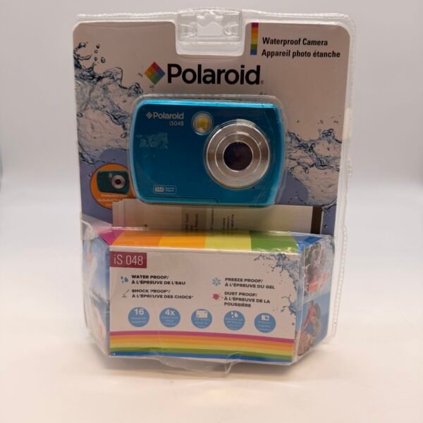 Polaroid iS048 Waterproof Digital Camera 16MP Blue Brand New