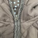 Old Navy Girls Brown Quilted Hooded Jacket Polka Dot Lining Size XS (5) - Image 8
