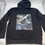 Green Market Cannabis Black Hoodie Men’s Size L Graphic Print - Image 5