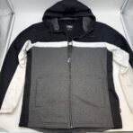 CSG Full Zip Hooded Jacket Men’s Medium Black Gray White – Like New - Image 4