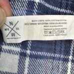 NW North Western Plaid Hooded Flannel Shirt Men’s Large Like new - Image 8