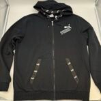 PUMA Full Zip Hoodie Black Men’s Size L Hooded Sweatshirt