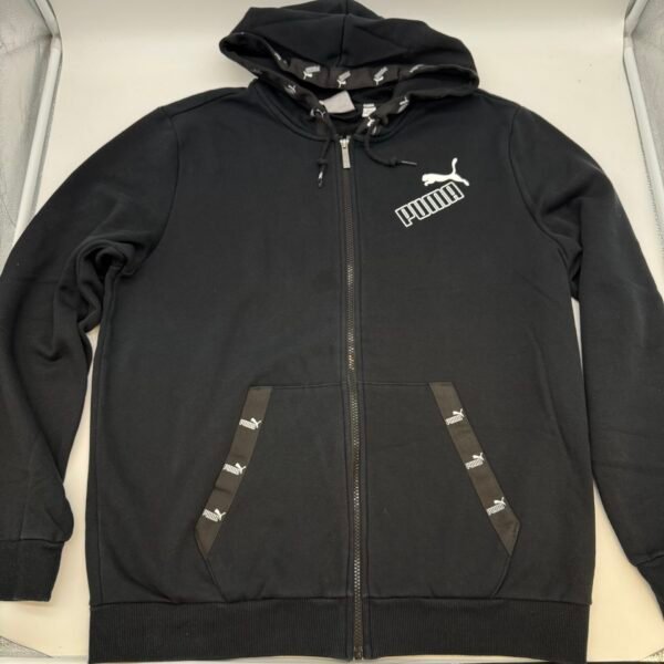 PUMA Full Zip Hoodie Black Men’s Size L Hooded Sweatshirt
