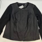 Linea Domani Genuine Leather Jacket Black Size 14 NWT - Image 3