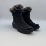 Women’s Winter Snow Boots Black Faux Fur Waterproof Size 7