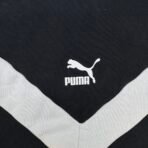 PUMA Men’s Vintage Style V-Stripe Hoodie Black White Logo Pullover Size L - Image 4