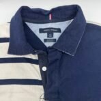 Tommy Hilfiger Slim Fit Long Sleeve Rugby Shirt Patchwork Flag Style L - Image 5