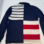 Tommy Hilfiger Slim Fit Long Sleeve Rugby Shirt Patchwork Flag Style L - Image 4