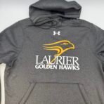 Under Armour Laurier Golden Hawks Hoodie Men’s Medium Gray Like New - Image 4