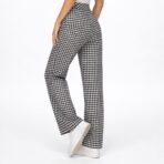 S.C.& Co Gingham Check Stretch Pants Size 4 Black White , Like New - Image 3