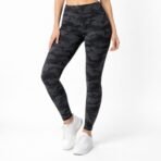 George Women Camouflage Leggings XL Black Grey New Without Tag