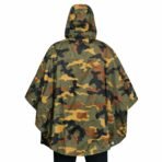 Herschel Camo Rain Poncho Hooded Packable M/L – Like New - Image 2