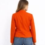 Old Navy Women’s XL Orange Wool Blend Short Coat – Classic Style - Image 2