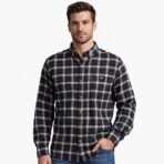 Baleno Textured Plaid Button-Down Shirt – Men’s L – 100% Cotton,New Without Tag