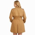 Banana Republic Women’s Trench Coat XL Tan Cotton Linen NWT - Image 2