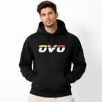 OVO Men’s Hoodie Large Black Flag Logo Made in Canada 100% Cotton