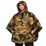 Herschel Camo Rain Poncho Hooded Packable M/L – Like New