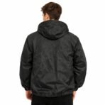 Forever 21 Men Black Nylon Hooded Windbreaker Jacket Size S – Like New - Image 2