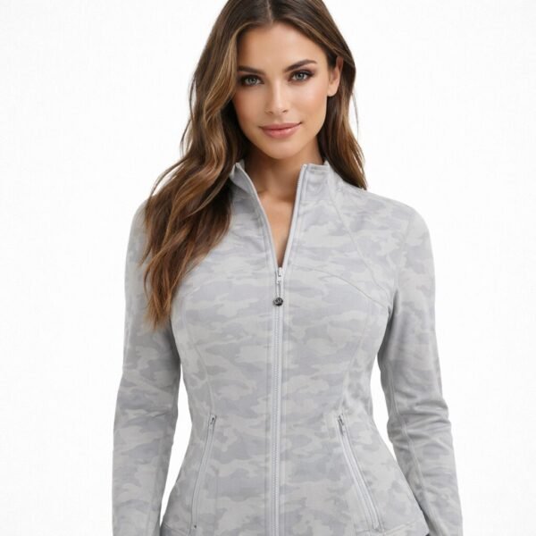 Lululemon Women’s Zip Jacket Size 10 Grey Camo