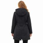 Denver Hayes Women’s Long Hooded Winter Coat Sherpa Lined Black – Size XL - Image 2