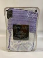 Cynthia Rowley 4 Piece Twin Comforter Set Purple Floral Cotton Bedding NEW