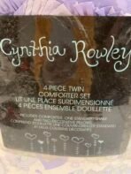 Cynthia Rowley 4 Piece Twin Comforter Set Purple Floral Cotton Bedding NEW - Image 2