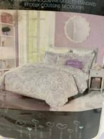 Cynthia Rowley 4 Piece Twin Comforter Set Purple Floral Cotton Bedding NEW - Image 4