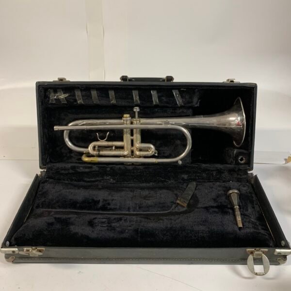 Vintage DEG Dynasty I Cornet Silver Plated w Case Lake Geneva WI