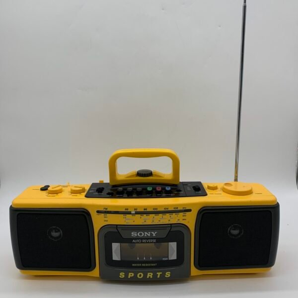 Sony Sports Yellow Boombox CFS-930S Vintage Cassette Radio Japan
