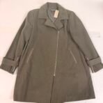Linea Domani Melanie Lyne Coat Women 14 Olive Green Zip Jacket - Image 3