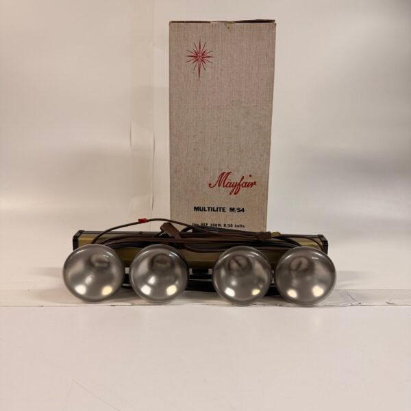 Vintage Mayfair Multilite M/S4 Photoflood 4 Lamp Light Bar w/ Box