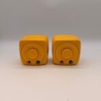 Sony Sports SRS-47G Portable Speakers Yellow Vintage Made Japan Pair - Image 3