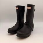 Hunter Original Short Black Rain Boots Women US 10 EU 42 Waterproof Rubber