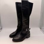 LifeStride Brooks Knee High Boots Black Women US 10M EU 41 Side Zip Comfort